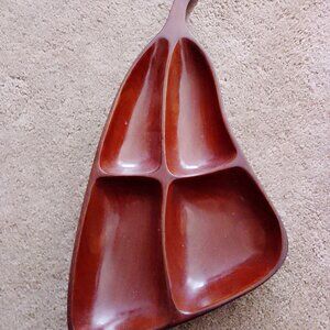 ABSOLUTELY BEAUTIFUL VINTAGE MAHOGANY SERVING DISH